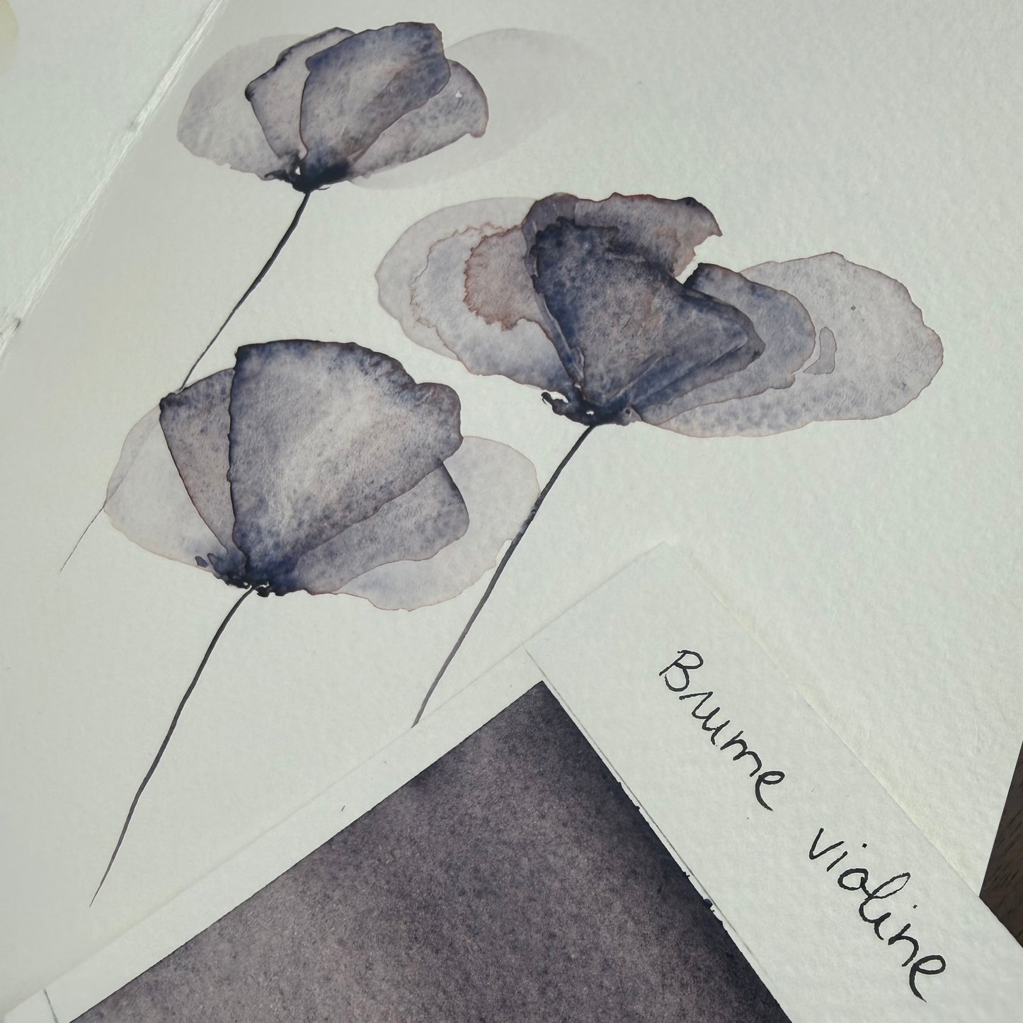 Brume violine, aquarelle extra-fine