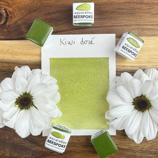Kiwi doré, édition limitée, aquarelle extra-fine