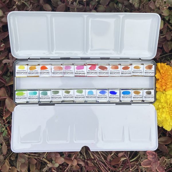 Palette de 24 couleurs des Aquarelles Beespoke